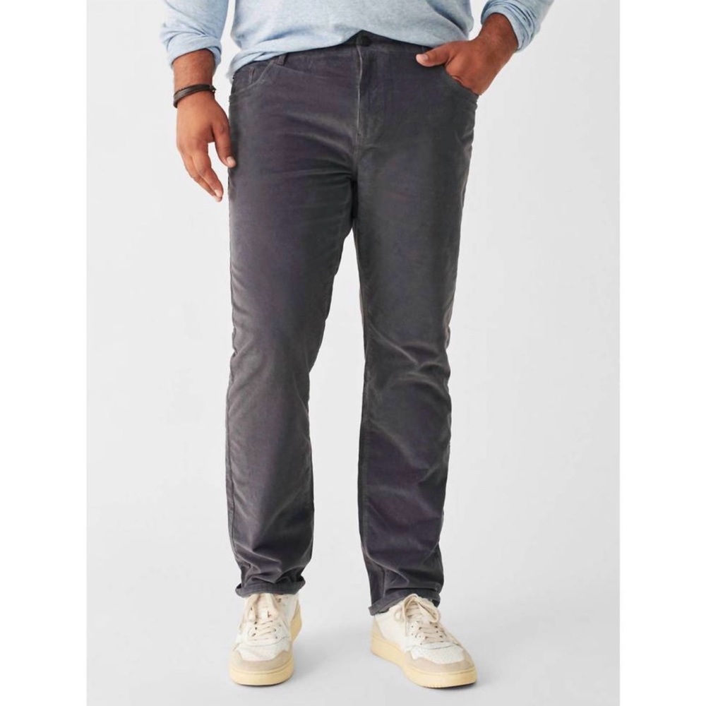Faherty Men's Stretch Corduroy 5 Pocket Pants In Faded Navy Size 35 × 32